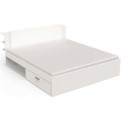 Bed With Storage Space Vita (For Mattress 180x200cm) 162793169 185x227x88cm White