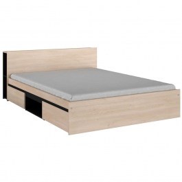 Κρεβάτι Με Αποθηκευτικό Χώρο Logan (Για Στρώμα 140x190cm) 162447159 147,8x212x70cm Natural-Black NATURAL