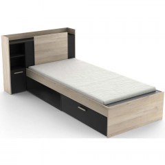 Κρεβάτι Talon (Για Στρώμα 90x190/200cm) 162588539 124,5x226,9x90,5cm Natural-Black