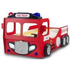Κρεβάτι Παιδικό Με Στρώμα Fire Truck (90x190cm) 162597589 120x205x105cm Red