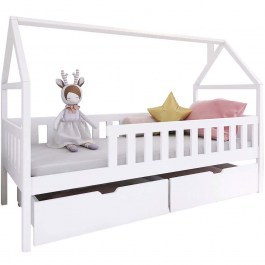 Κρεβάτι Παιδικό Domi (Για Στρώμα 80x180cm) 162806709 86x188x138cm White WHITE