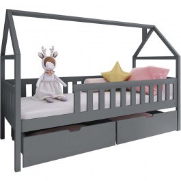 Κρεβάτι Παιδικό Domi (Για Στρώμα 90x200cm) 162806689 96x208x138cm Anthracite ANTHRACITE