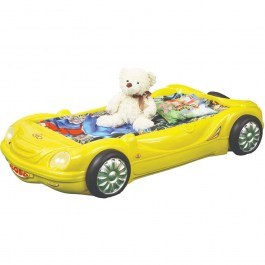 Children's Bed With Mattress Bobo (70x140cm) 162601419 110x187x40cm Yellow YELLOW