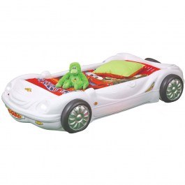 Children's Bed With Mattress Bobo (70x140cm) 162601439 110x187x40cm White WHITE