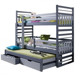 Κρεβάτι Κουκέτα Hipolit L (Για Στρώματα 90x200/90x190cm) 162349379 97x210x175cm Anthracite