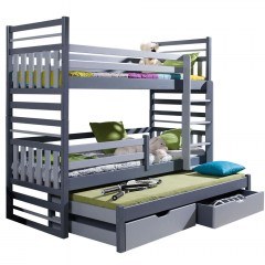 Κρεβάτι Κουκέτα Hipolit R (Για Στρώματα 90x200/90x190cm) 162349389 97x210x175cm Anthracite