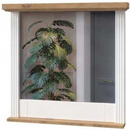 Καθρέπτης Τοίχου Tahoma 162261599 84x13x79cm Walnut-White WHITE