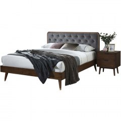 Κρεβάτι Sidy (Για Στρώμα 160x200cm) 162868379 142x208x102cm Walnut-Grey