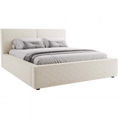 Bed With Storage Space Santos (For Mattress 180x200cm) 162914659 200x223x98cm White