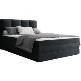 Bed With Mattress & Storage Space Point (180x200cm) 162909809 190x211x117cm Black BLACK