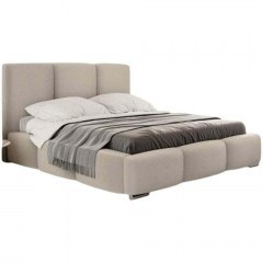 Bed With Storage Space Olweria (For Mattress 180x200cm) 162814639 200x222x112cm Cream