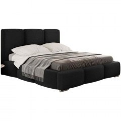 Bed With Storage Space Olweria (For Mattress 180x200cm) 162814549 200x222x112cm Black