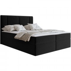 Bed With Mattress & Storage Space Michelle (180x200cm) 163080129 182x209x115cm Black