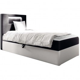 Κρεβάτι Με Στρώμα & Αποθηκευτικό Χώρο Junior Gold I (90x200cm) 162563039 92x212x115cm White-Black BLACK