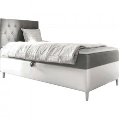 Κρεβάτι Με Στρώμα & Αποθηκευτικό Χώρο Junior Filip I (90x200cm) 162562009 90x208x115cm White-Grey