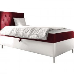 Κρεβάτι Με Στρώμα & Αποθηκευτικό Χώρο Junior Filip I (90x200cm) 162561849 90x208x115cm White-Red