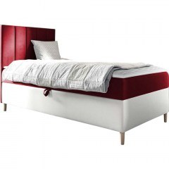 Κρεβάτι Με Στρώμα & Αποθηκευτικό Χώρο Junior Maja I (90x200cm) 162564489 92x208x115cm White-Red