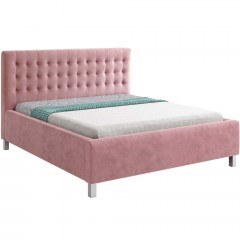 Bed With Storage Space Arlino (For Mattress 140x200cm) 161389269 160x220x96,5cm Pink