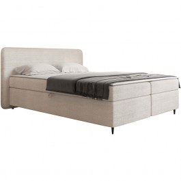 Bed With Mattress & Storage Space Boho II (160x200cm) 163046139 182x207x104cm Cream CREAM
