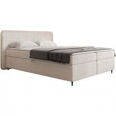 Bed With Mattress & Storage Space Boho II (160x200cm) 163046139 182x207x104cm Cream