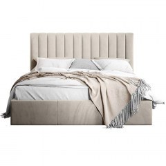 Bed With Storage Space Cosmos (For Mattress 160x200cm) 162657249 171x212x105cm Ecru