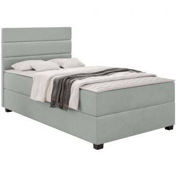 Bed With Mattress & Storage Space Elen (90x200cm) 162890989 90x207x106cm Grey