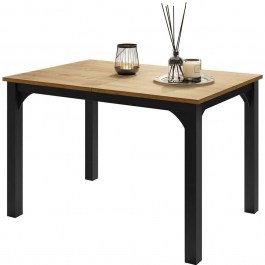 Extendable Table Focus 162906509 120/158x80x76cm Natural-Black NATURAL