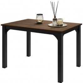 Extendable Table Focus 162906599 120/158x80x76cm Tobacco Brown-Black BROWN