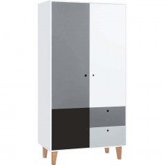 Ντουλάπα Δίφυλλη Concept 161440279 103,2x55x201,2cm Multi-Black