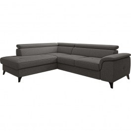 Corner Sofa - Bed (Left Corner) Aldeia 162717019 252x200x90cm Anthracite ANTHRACITE