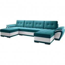 Corner Sofa - Bed Enzo U 162684789 336x157x97cm Petrol PETROL