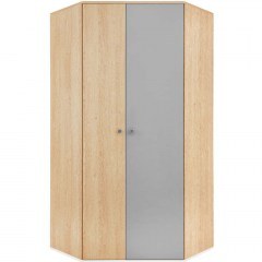 Double-Leaf Corner Wardrobe Pixel 162614919 90x90x190cm Natural-Grey