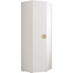 Single-Leaf Corner Wardrobe Inova IV 163057969 81x81x237cm White-Gold