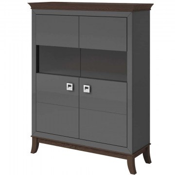 Βιτρίνα Pardo Mini 162609809 116x44x150cm Anthracite-Brown