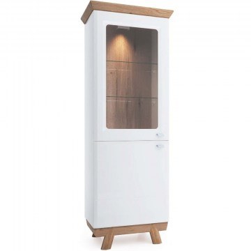 Showcase Aspire L 161346769 67,1x43,4x205,2cm Oak-White