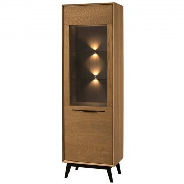 Showcase With Led Light Chervil 162847509 60x42x195cm Natural