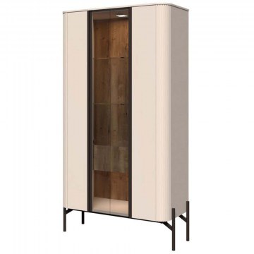 Βιτρίνα Με Φως Led Dutchess 162855899 94x40x180cm Beige-Brown