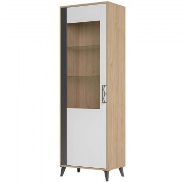 Βιτρίνα Janet L 162329789 65x42x204cm Natural-White