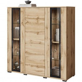 Βιτρίνα Με Φως Led Caro 162897699 120x40x122cm Natural NATURAL