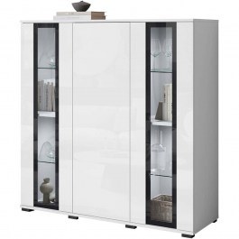 Βιτρίνα Με Φως Led Caro 162897669 120x40x122cm White WHITE
