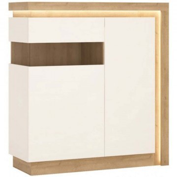 Showcase With Led Light Lynx L 162286229 107,5x42x123,6cm Natural-White
