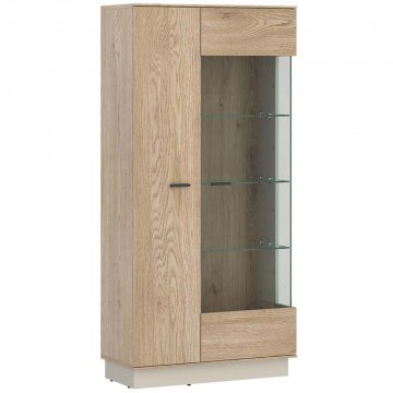 Showcase Angolo 162907309 75x40x150cm Natural