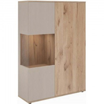 Βιτρίνα Με Φως Led Tinker Mini 163053089 90x40x120cm Natural-Beige
