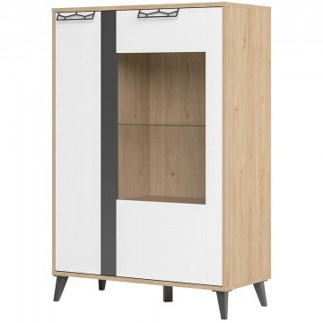 Βιτρίνα Janet 162329909 90x42x134cm Natural-White
