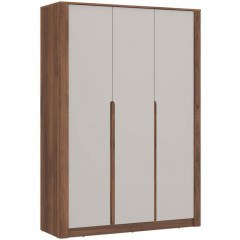Ντουλάπα Τρίφυλλη Brillo 162797749 151,1x60x206,5cm Walnut-White