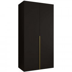Double-Leaf Wardrobe Alicante 163055189 100x52x202cm Black-Gold