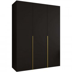 Three-Leaf Wardrobe Alicante 163055289 150x52x202cm Black-Gold