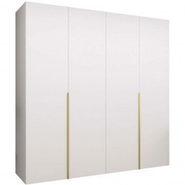 Four-Leaf Wardrobe Alicante 163055439 200x52x202cm White-Gold WHITE