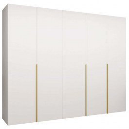 Five-Leaf Wardrobe Alicante 163055599 250x52x202cm White-Gold WHITE