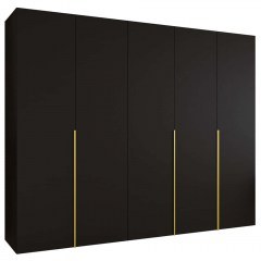 Ντουλάπα Πεντάφυλλη Alicante 163055589 250x52x202cm Black-Gold